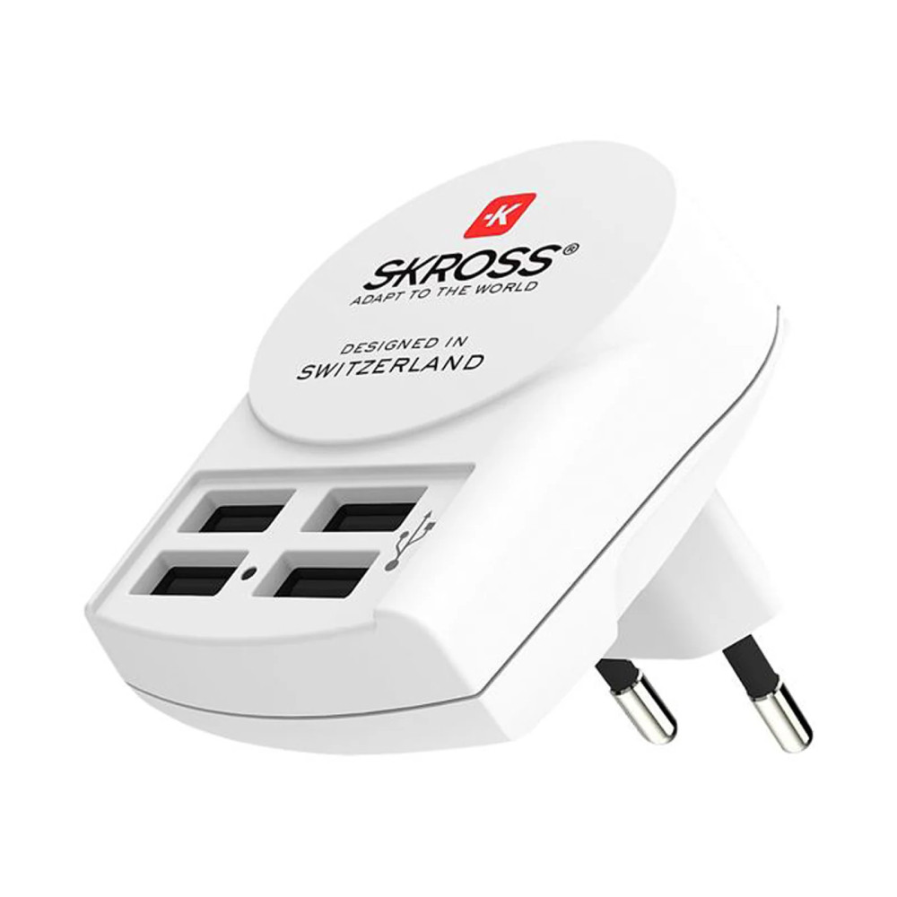 Skross SKROSS EU USB Charger with Qualcomm Quick Charge 3.0 – 4 USB Ports | 2.800101 - Phones & Wearables - Lebanon