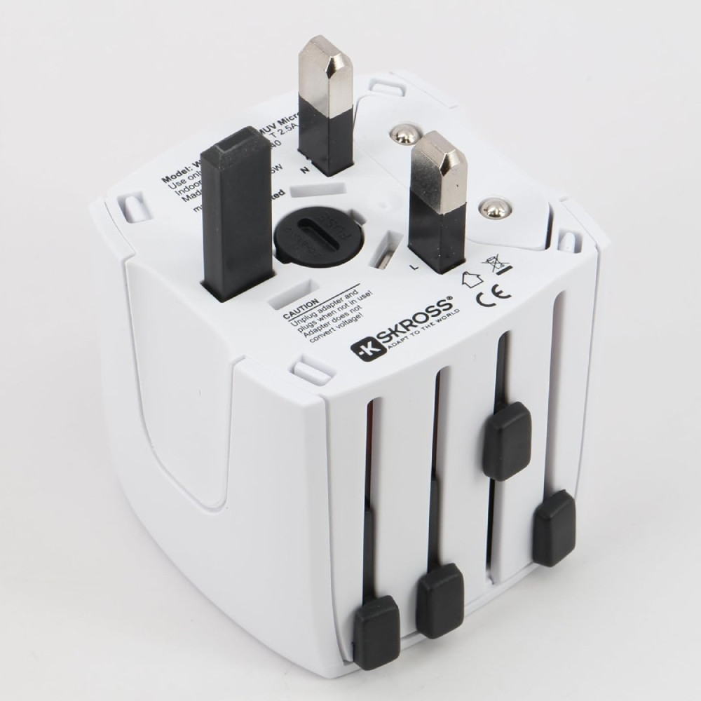 Skross SKROSS MUV Micro World Travel Adapter – 2-Pole Compact Design | 1.302180 - Computers & Tech - Lebanon