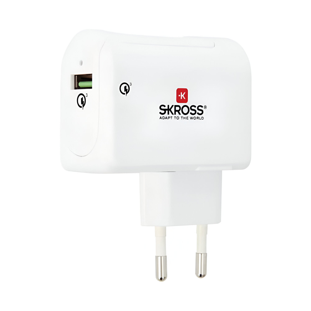 Skross SKROSS EU Plug USB Charger with Qualcomm Quick Charge 3.0 – Fast Charging Adapter | 2.800121 - Phones & Wearables - Lebanon