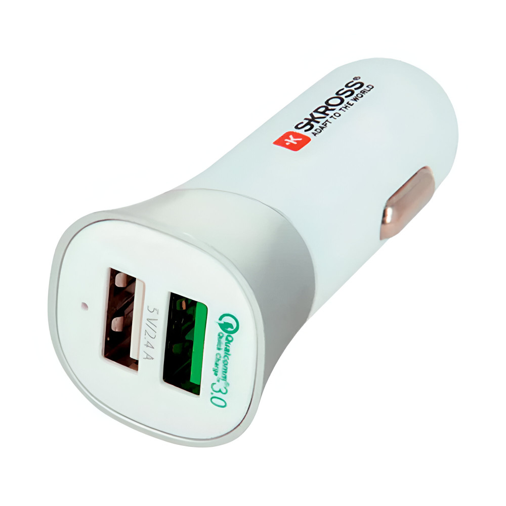 Skross SKROSS Dual USB Car Charger with Qualcomm Quick Charge 3.0 – 2 USB Ports | 2.900615 - Computers & Tech - Lebanon
