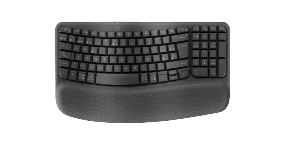 Logitech Logitech Wireless Keyboard Wave Keys Ergonomic - Graphite (Ara) | 920-012312 - Computers & Tech - Lebanon