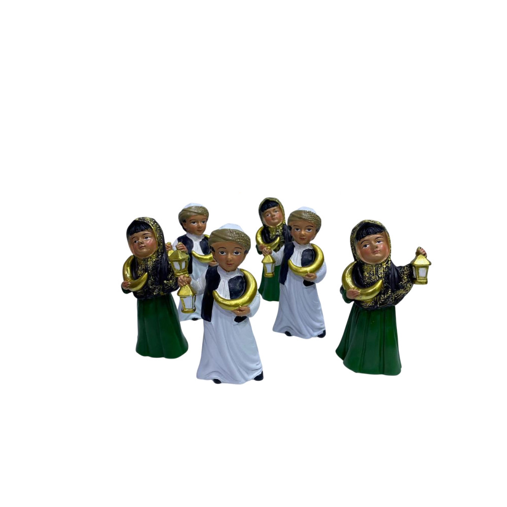 Ramadan Resin Lantern Figurine Set (6 Pieces) | 2002-1 - Home & Kitchen - Lebanon