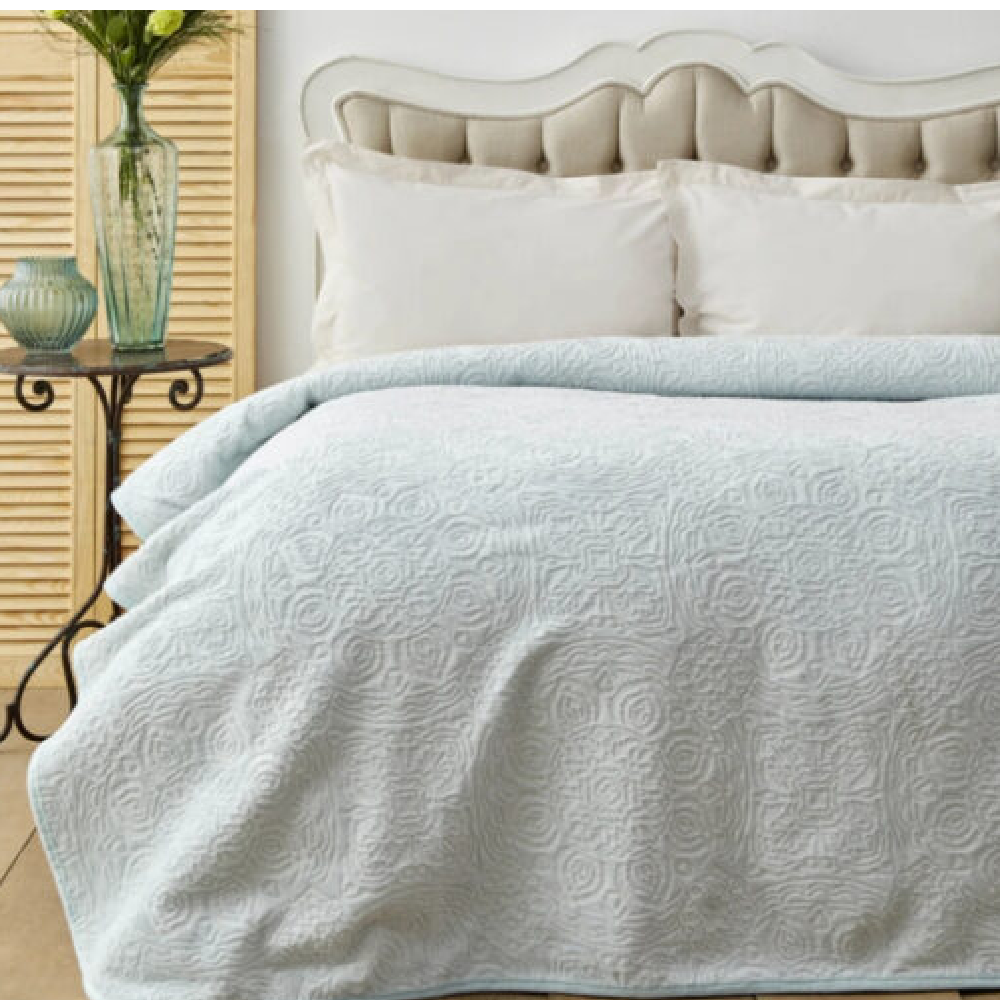 Karaca Karaca Home Scala Tiffany Double Embossed Blanket | 200.18.01.0585 - Home & Kitchen - Lebanon