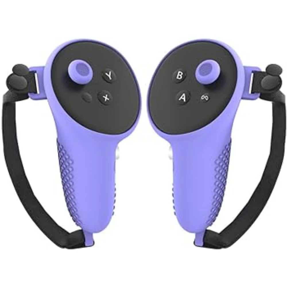 Dobe VR Controller Protective Silicone Cover with Analog Grips For Meta Quest 3 & Meta Quest 3s Controllers - Purple - Gaming - Lebanon