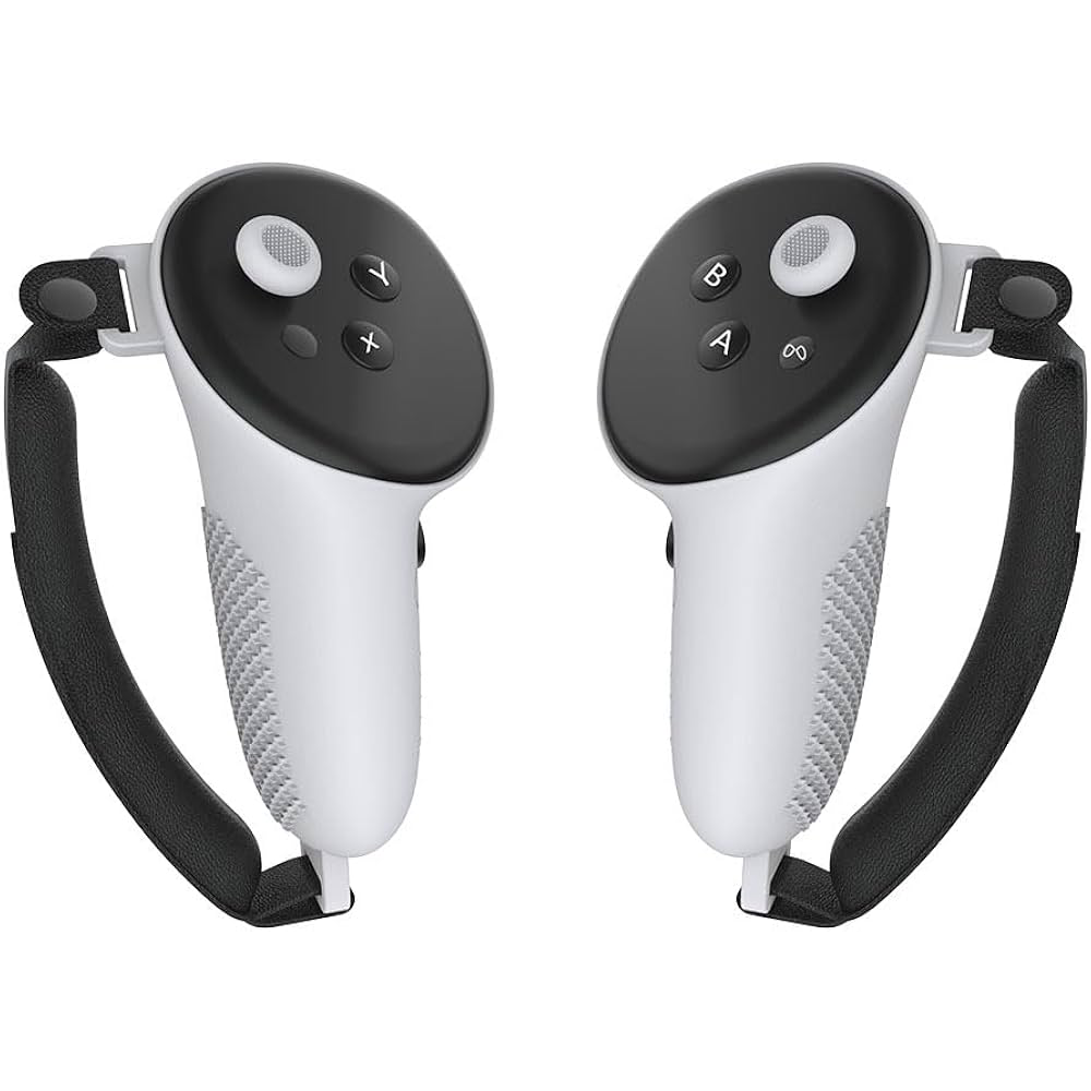 Dobe VR Controller Protective Silicone Cover with Analog Grips For Meta Quest 3 & Meta Quest 3s Controllers - White - Gaming - Lebanon
