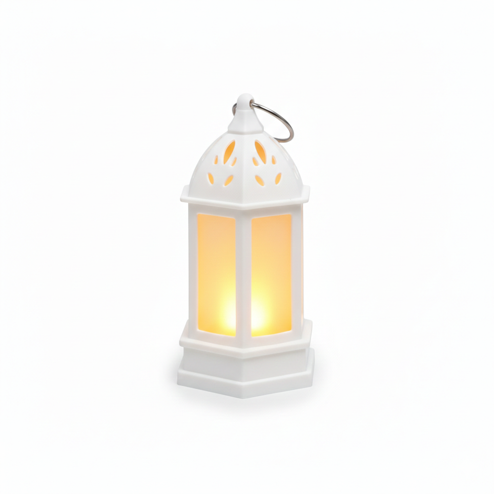 Ramadan Classic LED Lantern with Warm Candle Light – White | 7082-3W - Home & Kitchen - Lebanon