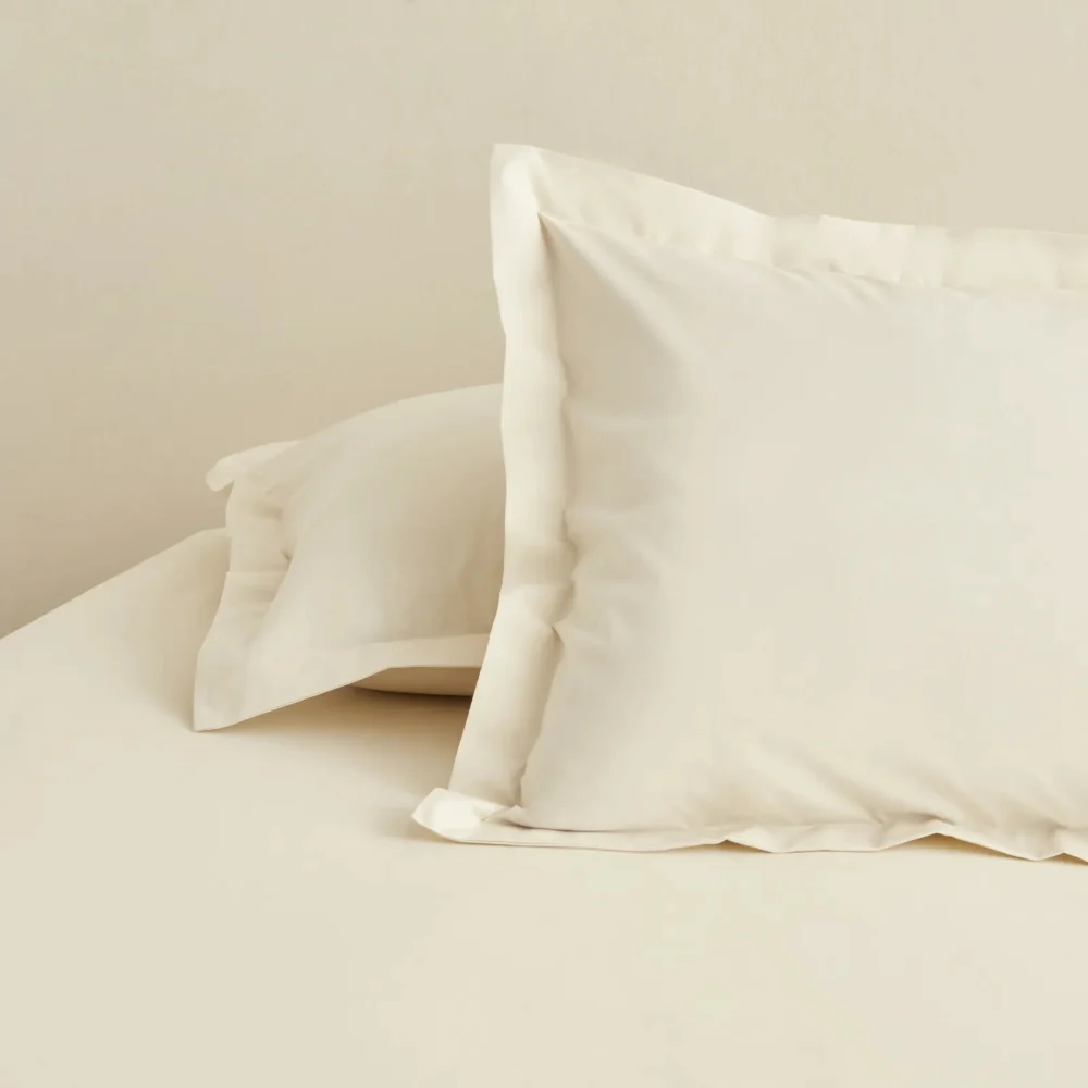 Karaca Karaca Home 2-Piece 50x70cm Ecru Pillowcase Set | 200.22.14.0376 - Home & Kitchen - Lebanon