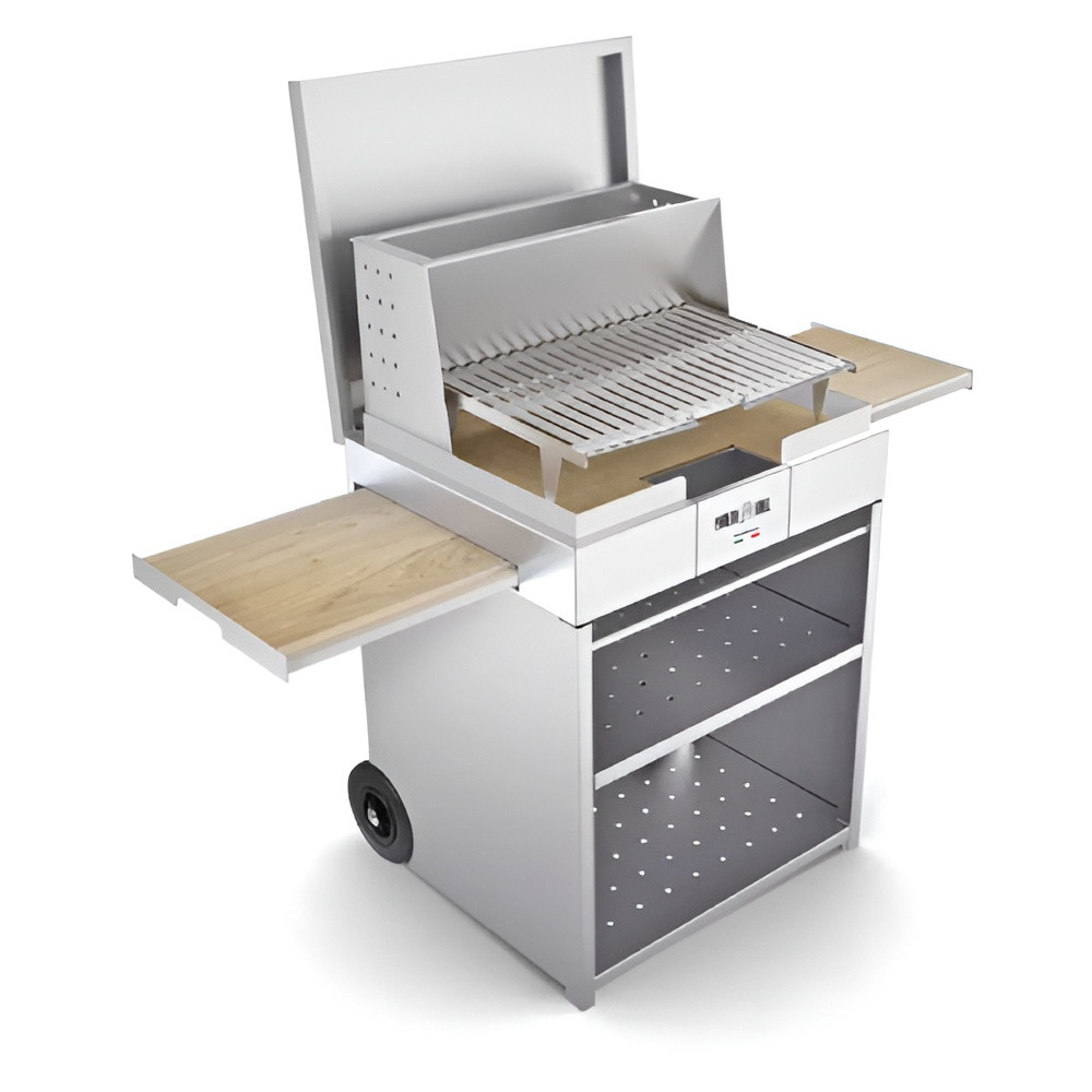 Pianeta Grill Pianeta Grill Wood-Fired BBQ Cube (CUBO) – Mobile Floor-Standing Charcoal & Wood Grill | 1140 - Home & Kitchen - Lebanon