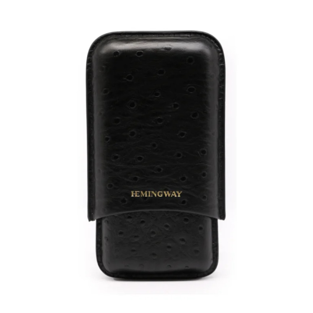 Hemingway Hemingway Portable Cigar Case 3 Cigars Holder Premium Leather Cigar Case - Black | HMW3PBK - Home & Kitchen - Lebanon