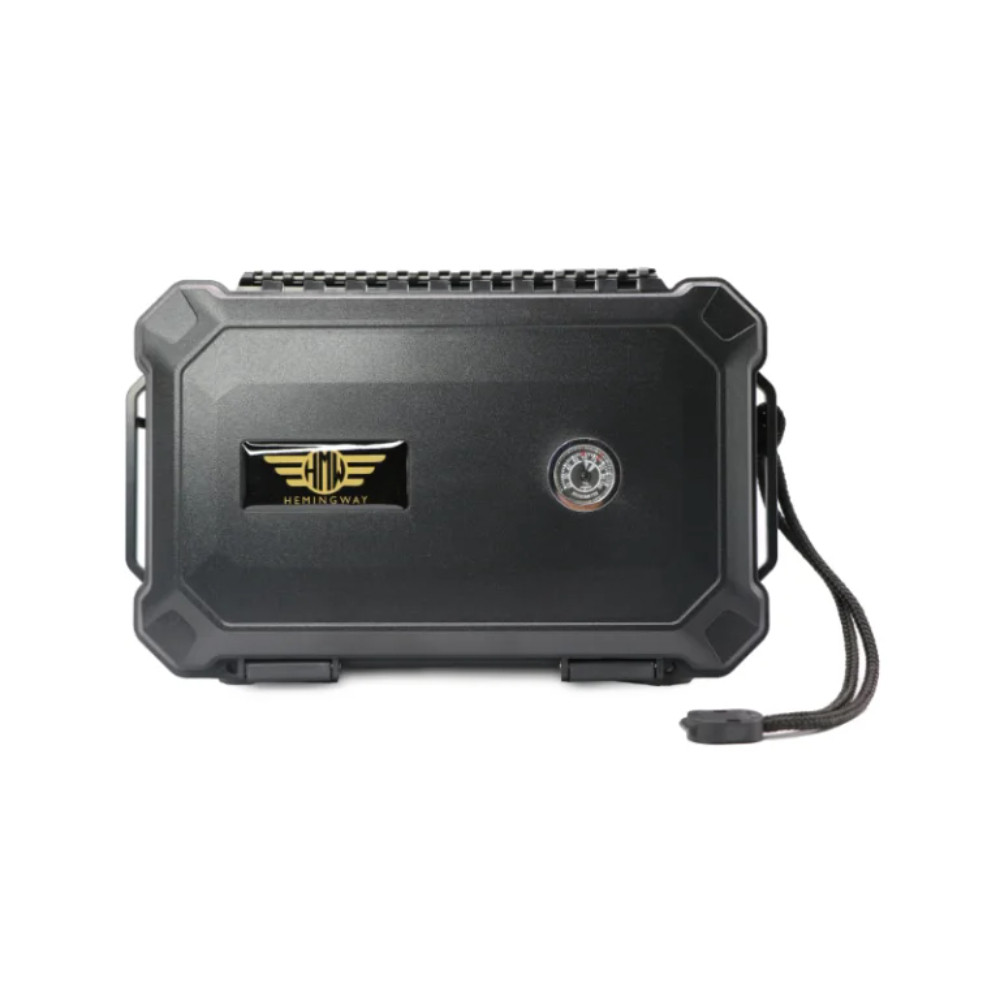 Hemingway Hemingway Travel Cigar Box Medium Hard Case With Pluck Foam With Hygrometer Box Cigar | HEM-1202 - Home & Kitchen - Lebanon