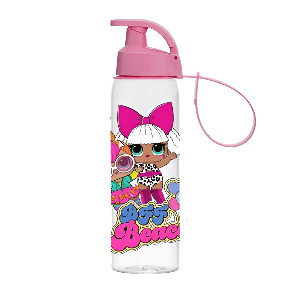 LOL Surprise OMG Beach Kids Water Bottle with Flip Straw Lid & Carry Strap | 161414-230 - Home & Kitchen - Lebanon