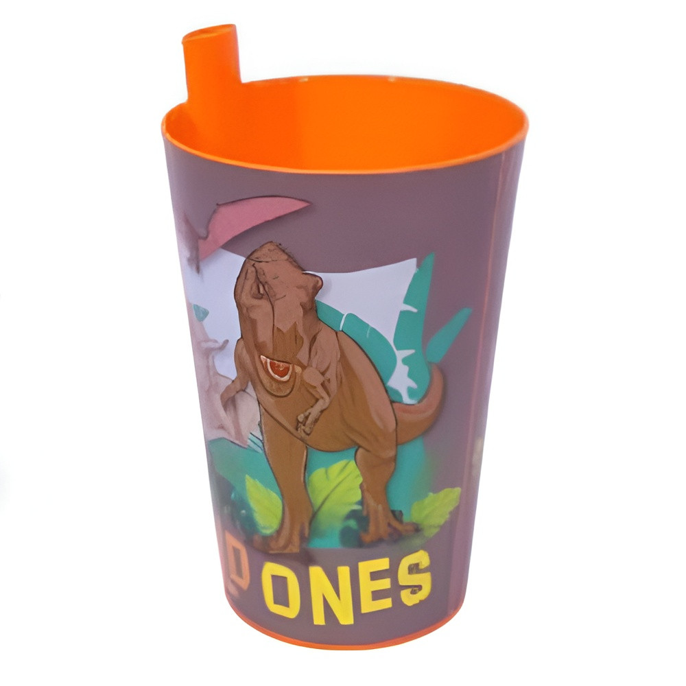 Dinosaur Kids Cup with Built-In Straw – Wild Dinosaurs | 161931-270 - Home & Kitchen - Lebanon