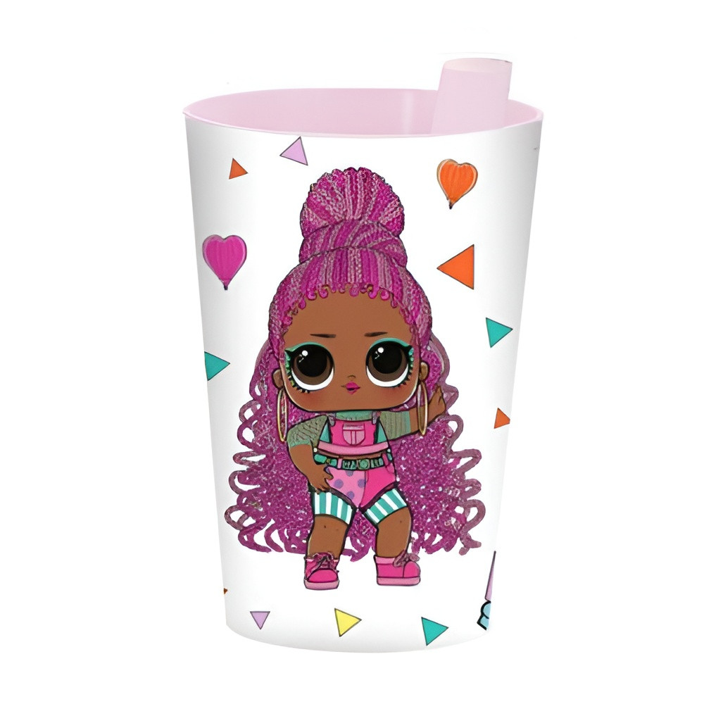 LOL Surprise Kids Cup with Built-In Straw – Pink | 161931-231 - Home & Kitchen - Lebanon