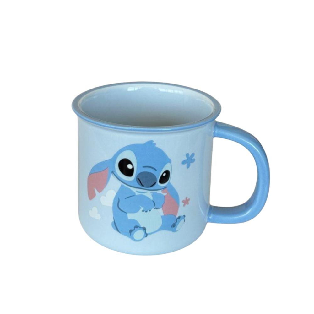 Cute Cartoon Stitch Ceramic Mug Kids Coffee & Milk Cup – Blue | ALJY23-083S - Home & Kitchen - Lebanon
