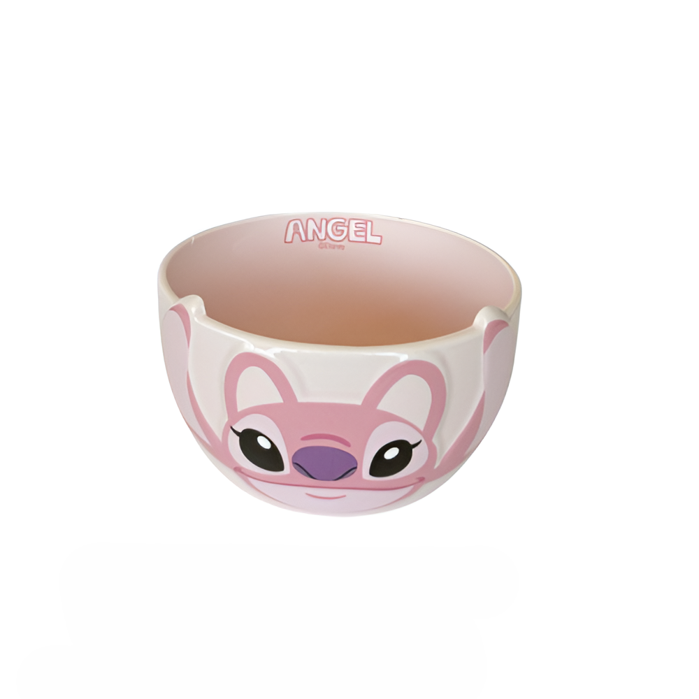 Cartoon Angel Ceramic Bowl Cute Kids Snack & Cereal Bowl – Pink | ALYD23-093A - Home & Kitchen - Lebanon