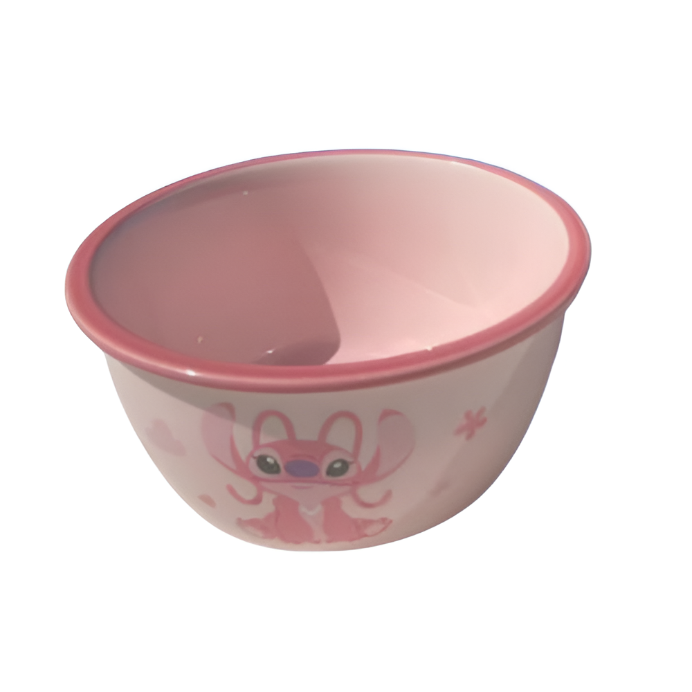 Cartoon Angel Face Ceramic Bowl Cute Kids Dining Bowl – Pink | ALYD23-085A - Home & Kitchen - Lebanon