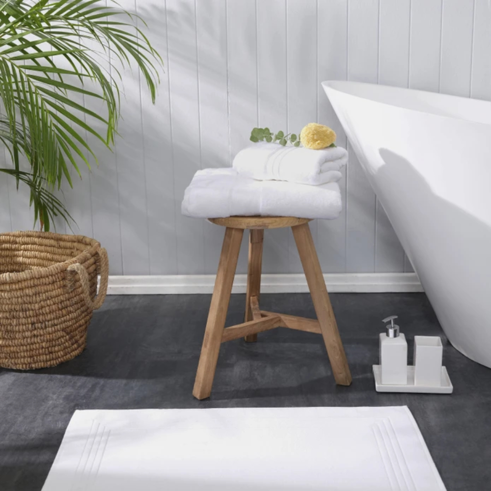 Karaca Karaca Home Aquasoft 100% Cotton White 85x150cm Bath Towel | 200.20.01.0652 - Home & Kitchen - Lebanon
