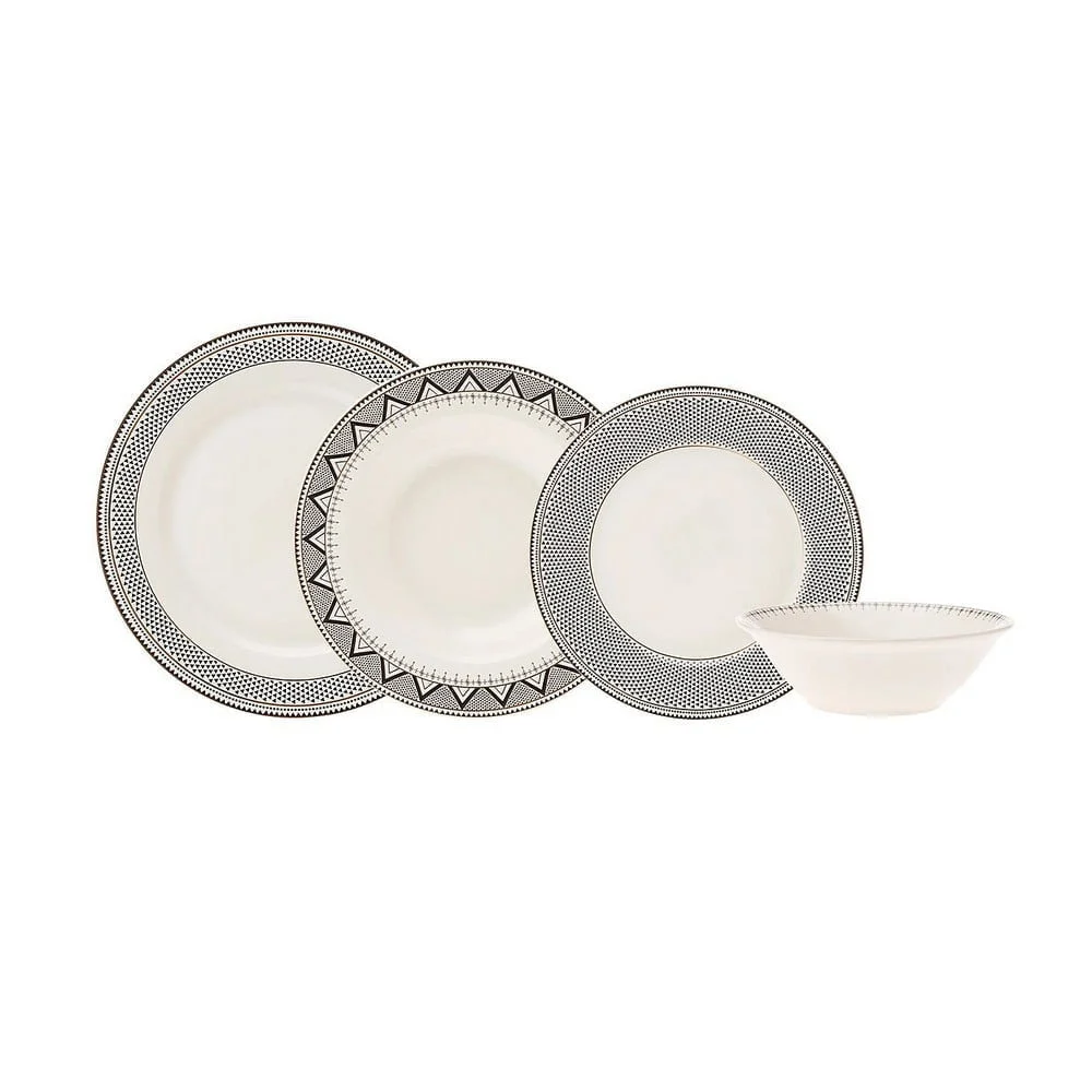 Karaca Karaca Elegance Bone Globe 24-Piece Dinner Set for 6 People | 153.03.06.9372 - Home & Kitchen - Lebanon
