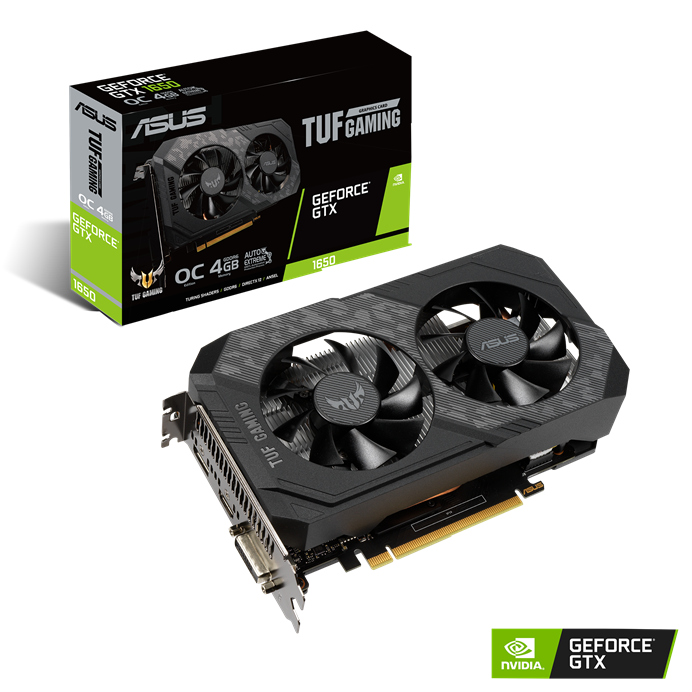 ASUS ASUS TUF Gaming NVIDIA GeForce GTX 1650 OC Edition Graphics Card (PCIe 3.0, 4GB GDDR6 Memory, HDMI, DisplayPort, DVI-D, 1x 6-pin Power Connector, IP5X Dust Resistance, Space-Grade Lubricant) - Computers & Tech - Lebanon
