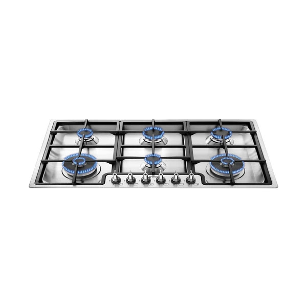 Smeg SMEG Gas Hob 90cm 6 Burners Safety Stainless Steel | PGF962 - Home & Kitchen - Lebanon