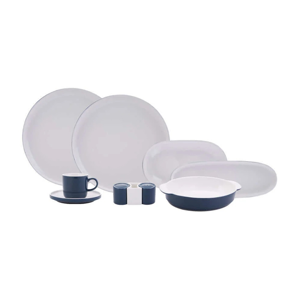 Karaca Karaca Nordic 27-Piece Porcelain Breakfast and Serving Set for 6 People | 153.03.07.9371 - Home & Kitchen - Lebanon