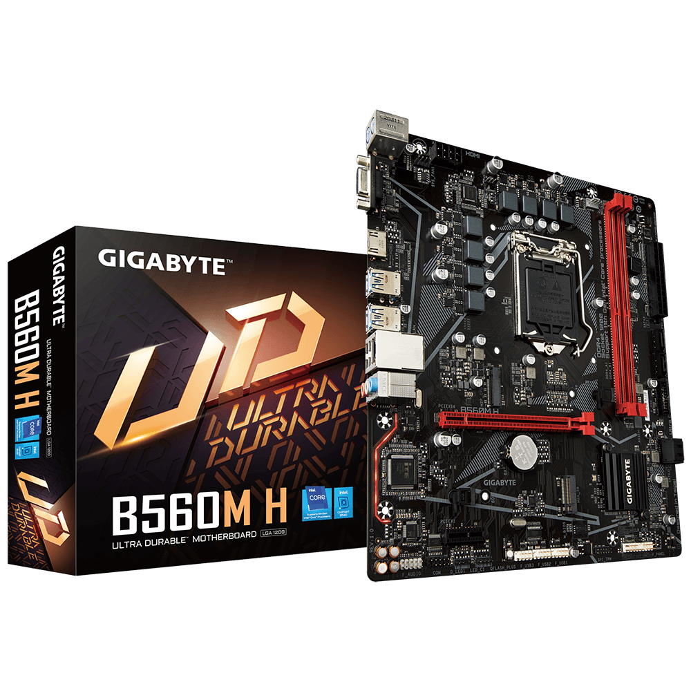 Gigabyte Gigabyte Intel® B560 Ultra Durable Motherboard with Direct 6+2 Phases Digital VRM, Full PCIe 4.0* Design, Dual PCIe x4 M.2, GIGABYTE 8118 Gaming LAN, RGB FUSION 2.0, Q-Flash Plus | B560M H - Computers & Tech - Lebanon