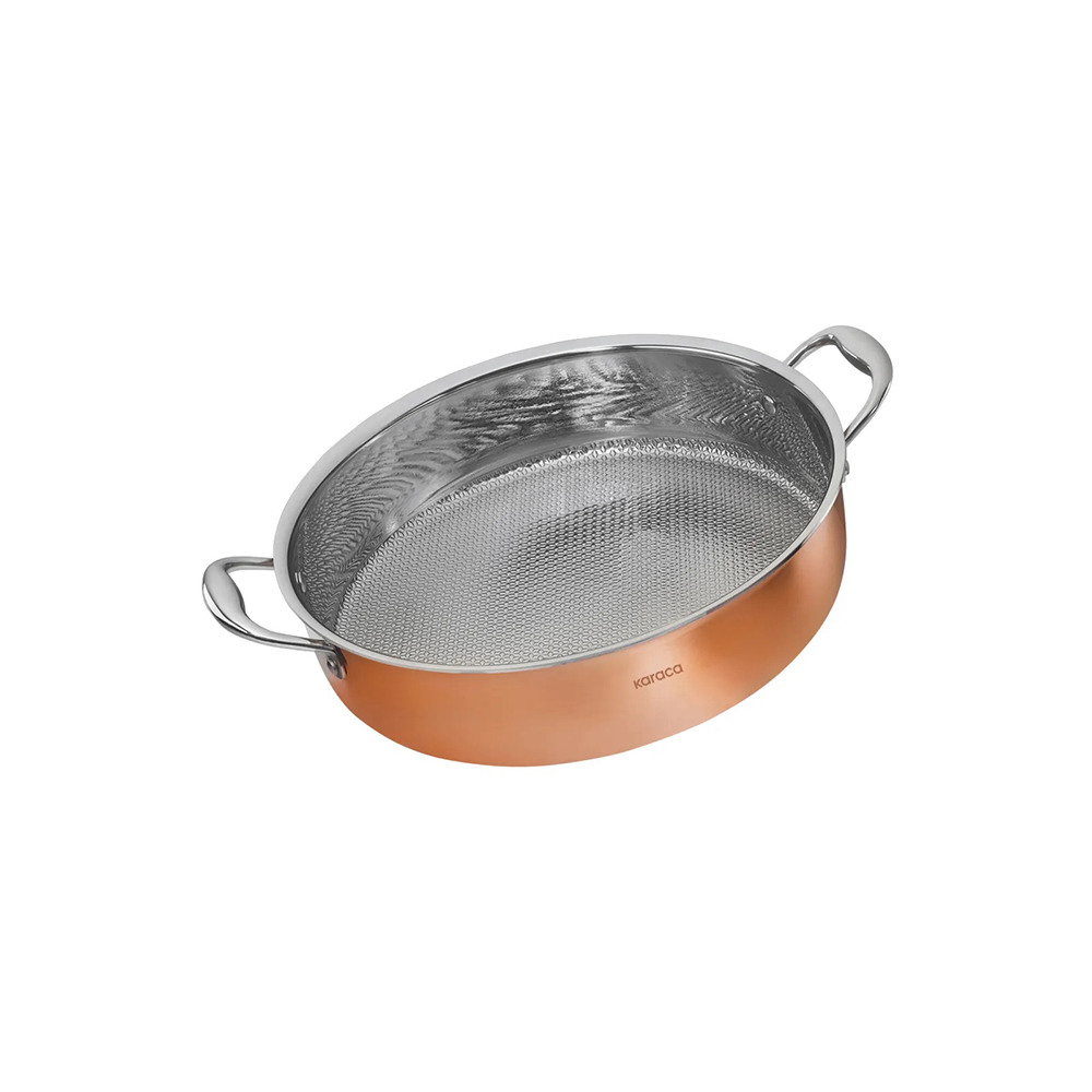 Karaca 3Ply Powersteel 316+ Steel 30cm Copper Rice and Karniyarik Pot | 153.03.08.0573