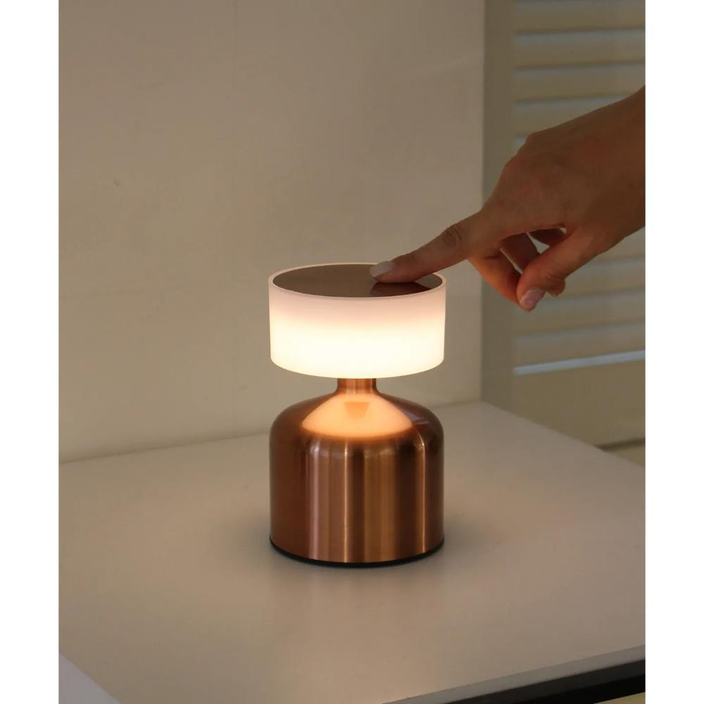 SK SK Versatile Bronze Cordless Table Lamp - 13 cm, Touch Control, 3 Light Levels | SK1951411 - Home & Kitchen - Lebanon