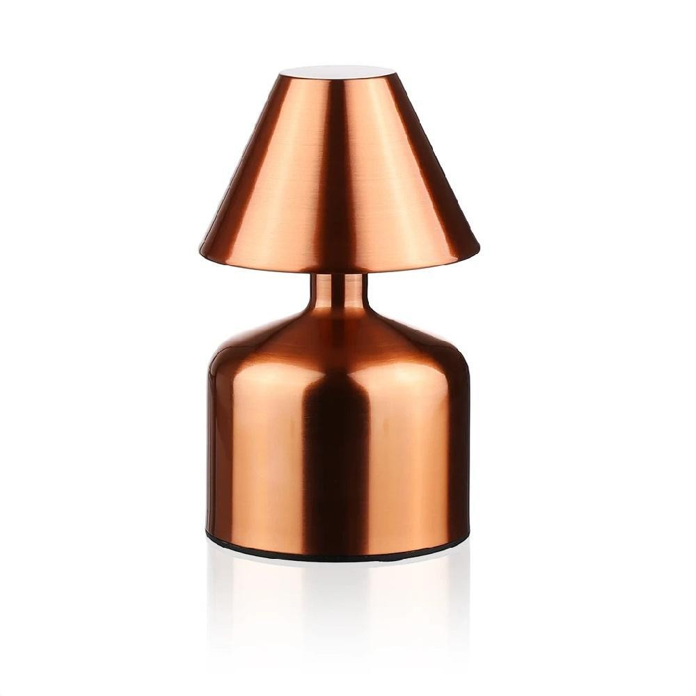 SK SK Rechargeable Touch LED Table Lamp 13 cm - 3 Light Modes, Copper Finish | SK1951410 - Home & Kitchen - Lebanon