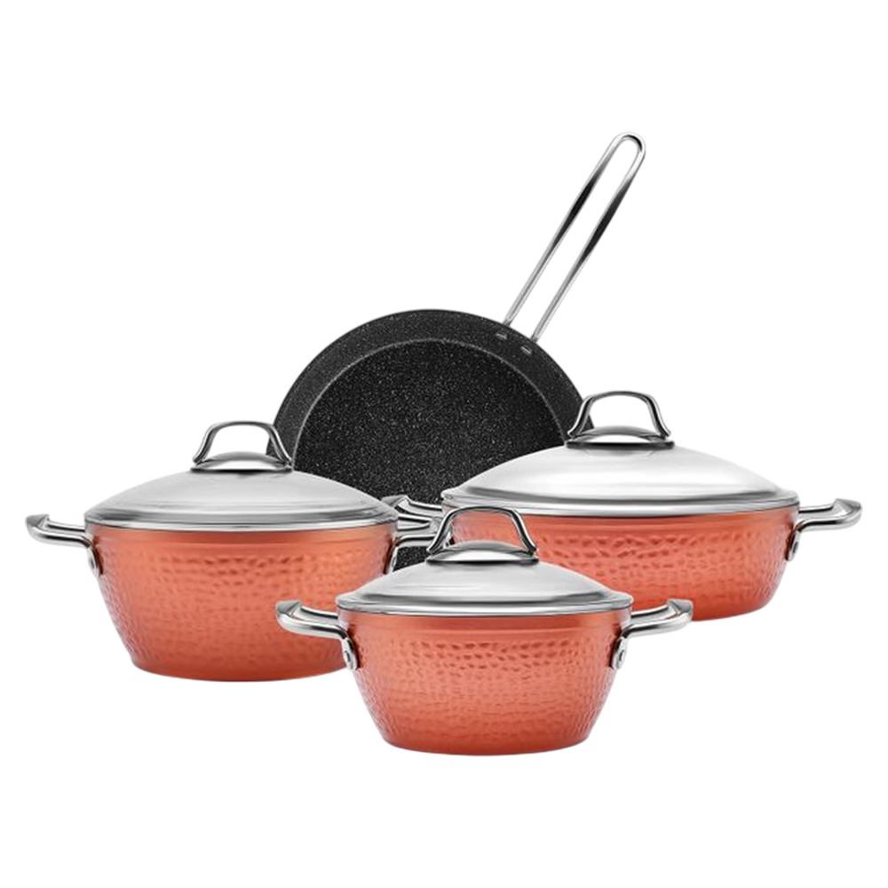 Karaca Karaca Urgup Biogranit 7-Piece Copper Cookware Set | 153.03.08.3528 - Home & Kitchen - Lebanon