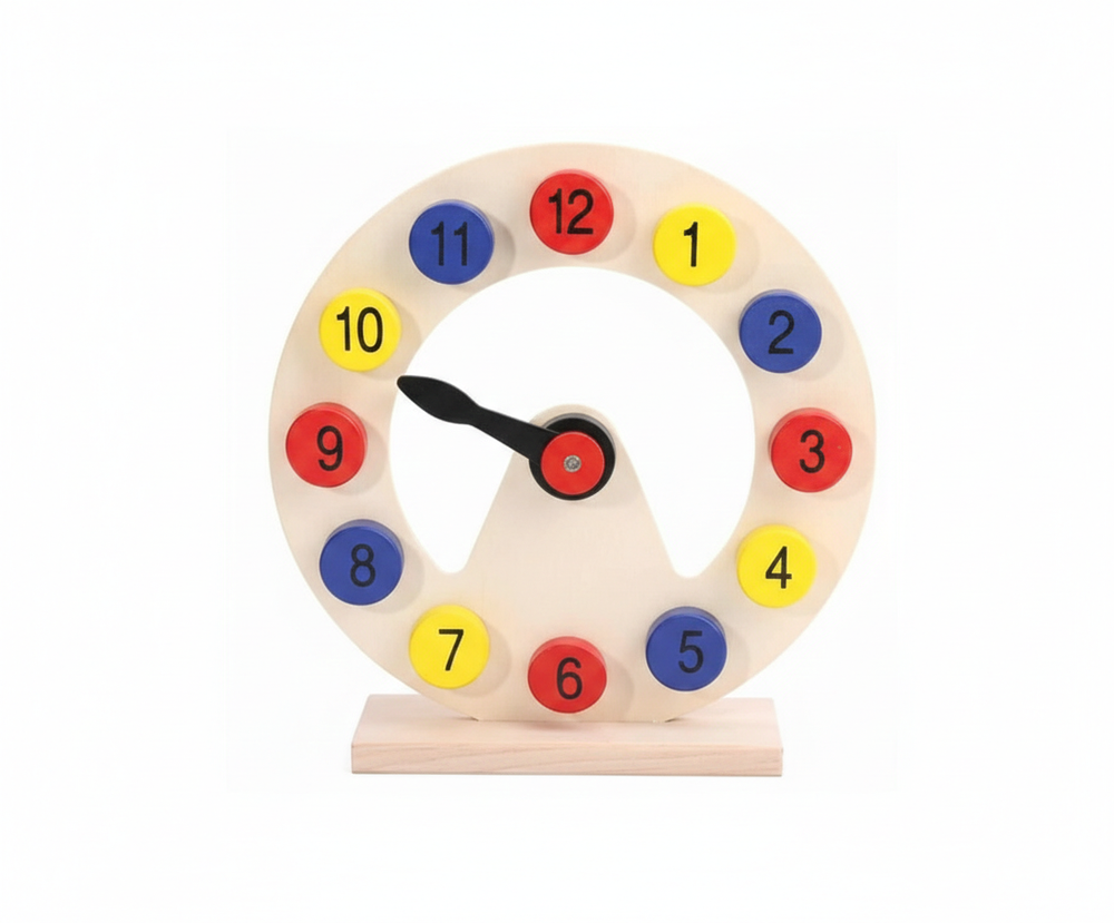 Kids Wooden Learning Clock - Numbers & Time Educational Toy | AL4471 - Toys & Games - Lebanon