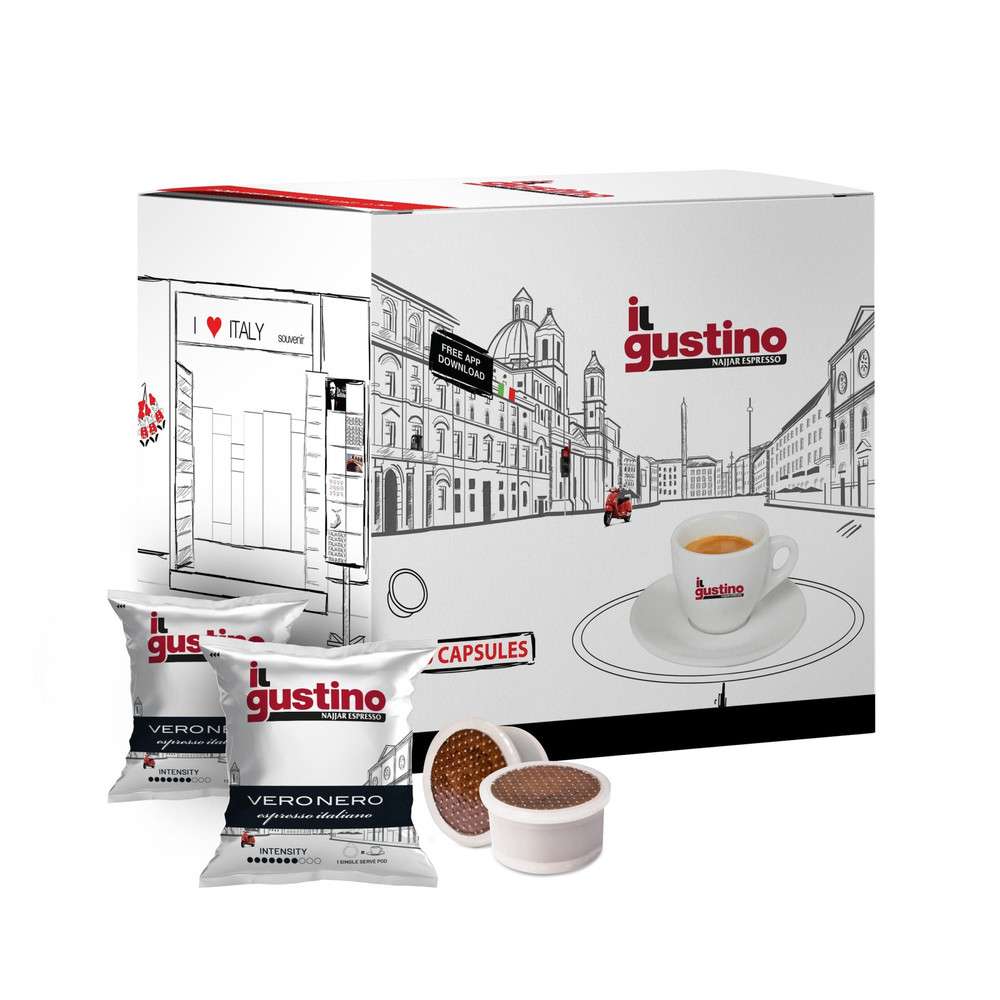 Najjar Il Gustino Vero Nero Capsules - 70 Capsules - Home & Kitchen - Lebanon