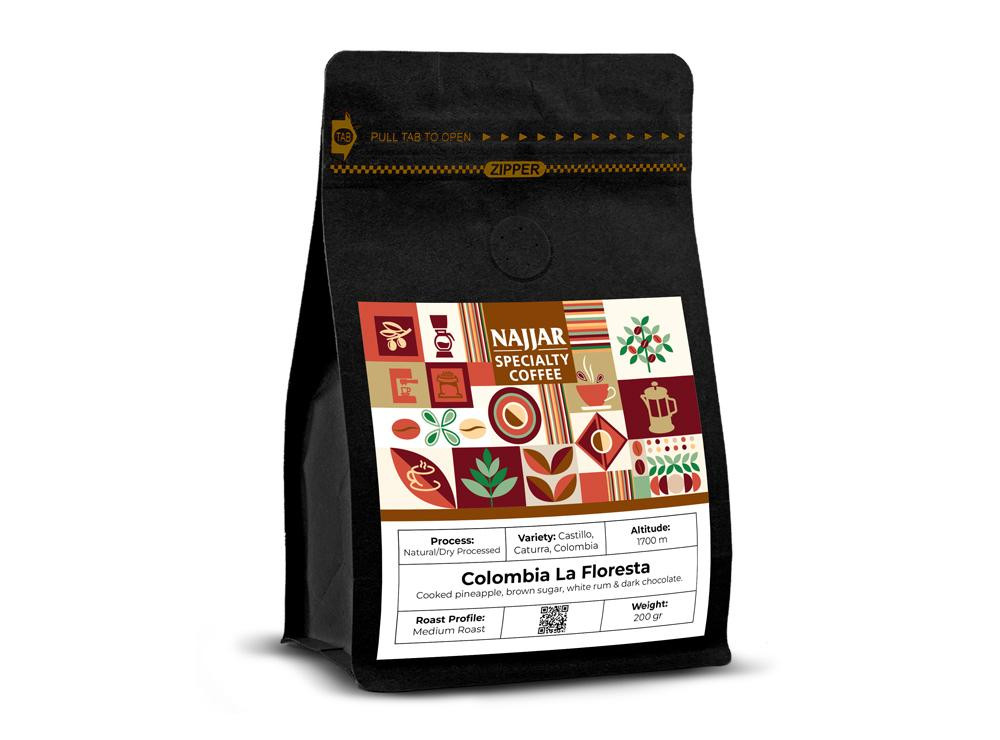 Najjar Colombia La Floresta Natural Specialty Coffee Beans - Home & Kitchen - Lebanon