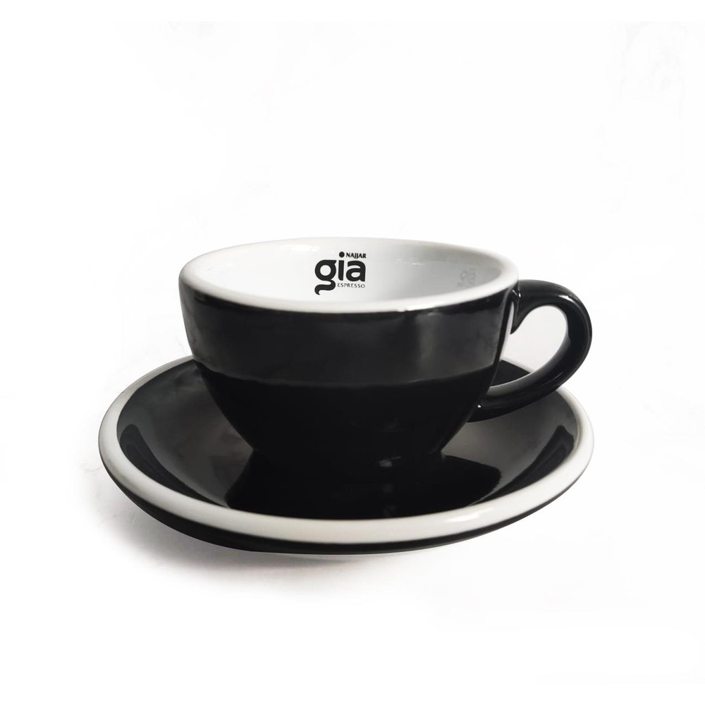 Najjar Najjar Gia Porcelain Set Cappuccino Cups & Saucers ( 6 Cups + 6 Saucers ) - Home & Kitchen - Lebanon