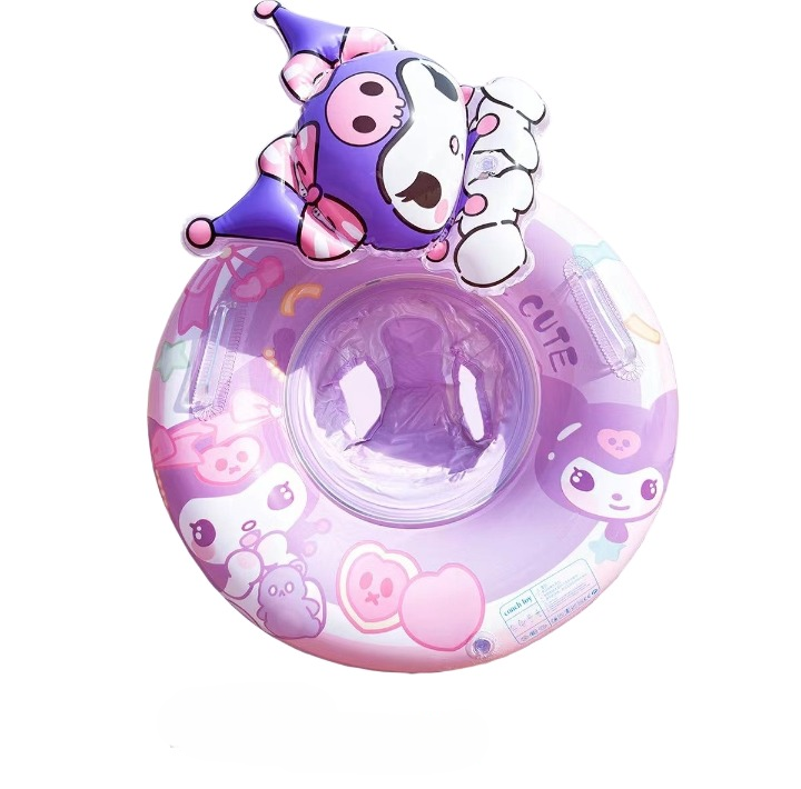 undefined Cute Cartoon Baby Inflatable Swim Ring - Purple Seat Float | 583-23 - Sports & Outdoors - Lebanon