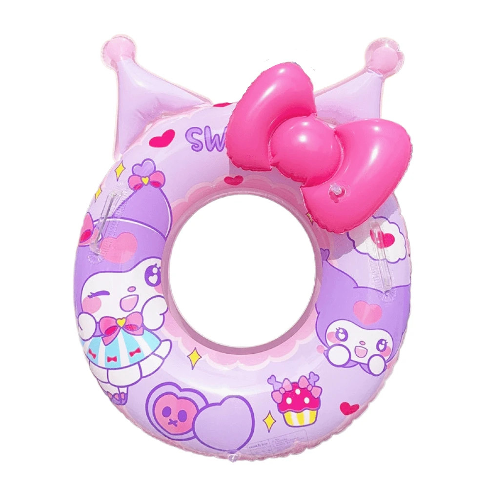 Cute Bow Cartoon Baby Inflatable Swim Ring - Pink Seat Float | 583-25 - Sports & Outdoors - Lebanon