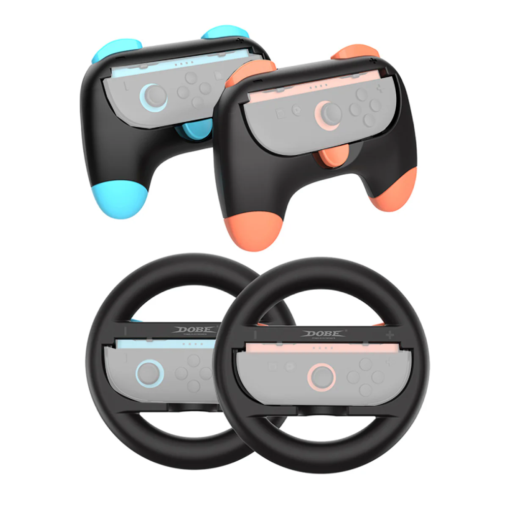 Dobe Dobe Controller Grip & Full-Circle Steering Wheel Kit for Nintendo Switch 2 Joy-Pad - Gaming - Lebanon