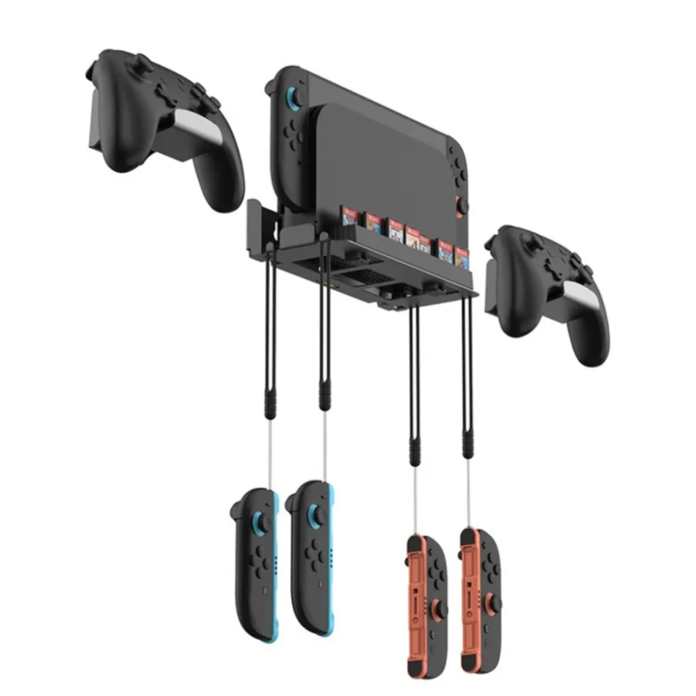 Dobe DOBE TNS-31113 Wall Mount Bracket for Nintendo Switch 2 / Switch / OLED Game Controller Hanger with Game Card Storage - Gaming - Lebanon
