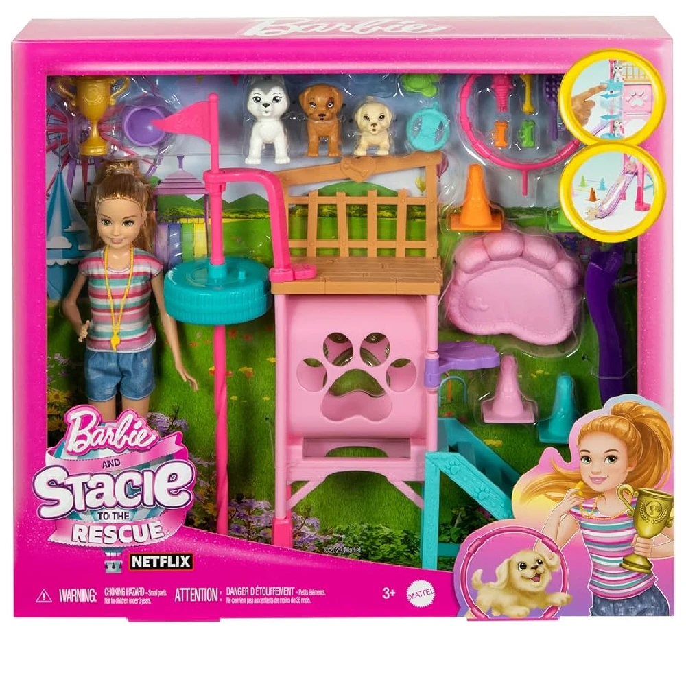 Barbie and Stacie to the Rescue Pet Playground Playset | HRM10