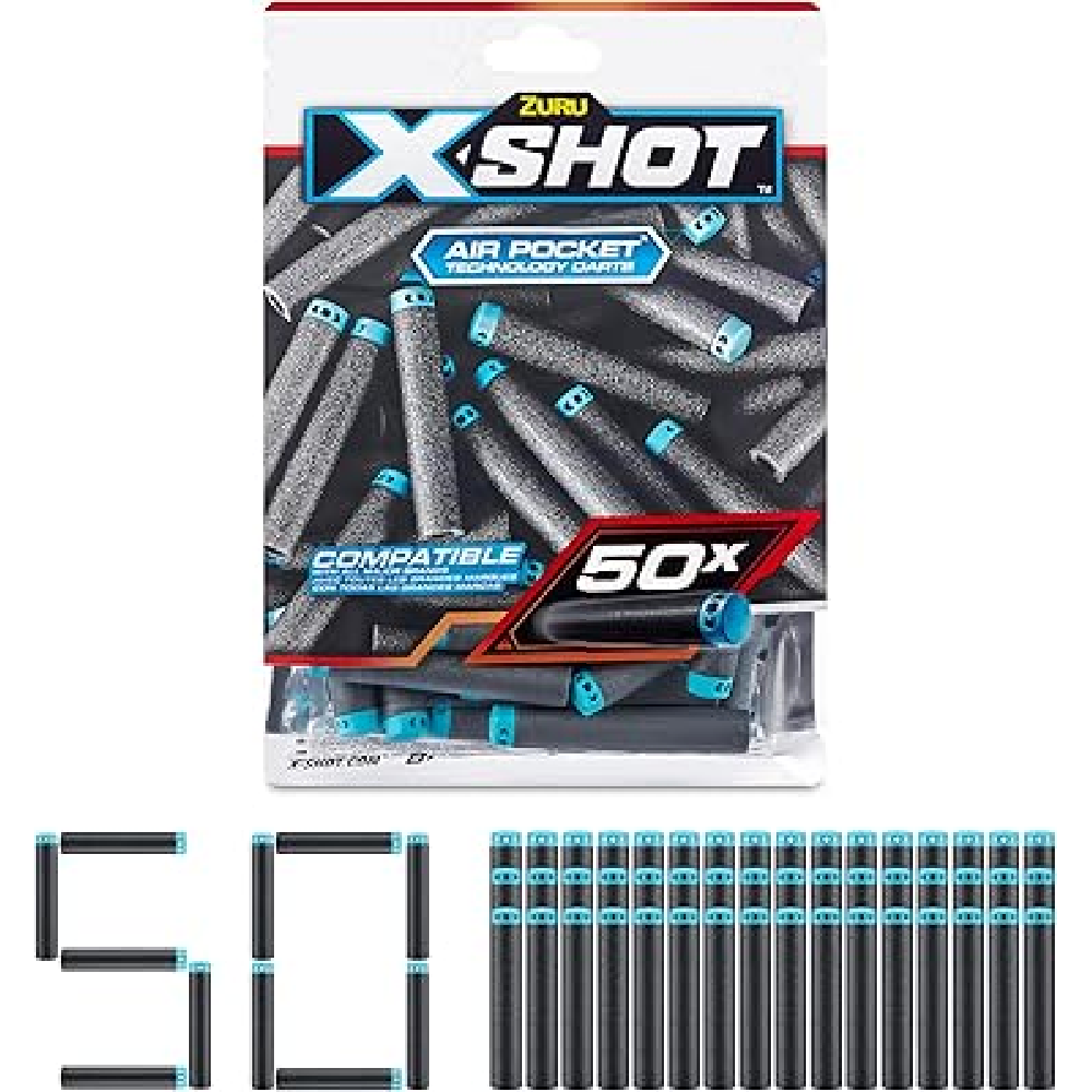ZURU XShot Air Pocket Technology Darts – 50 Pack | 36588 - Toys & Games - Lebanon