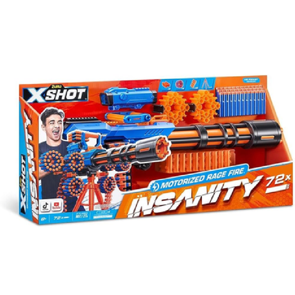 ZURU XShot Insanity Motorized Rage Fire Dart Blaster | 36605 - Toys & Games - Lebanon