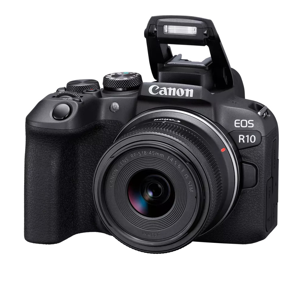 Canon Canon EOS R10 Mirrorless Camera RF-S18-45mm F4.5-6.3 IS STM Kit | EOS R10 18-45mm Kit - TV, Cameras & Photography - Lebanon