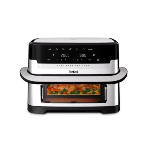 Tefal Tefal Easy Fry 9L Flex Drawer Dual Air Fryer Silver | EY922DG1 - Home & Kitchen - Lebanon