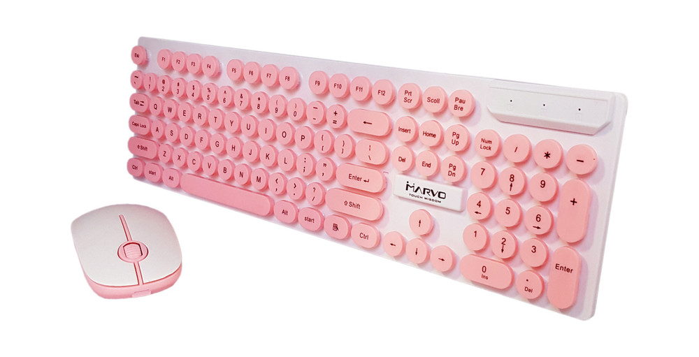 Marvo MARVO PINK Wireless Keyboard and Mouse Combo | DCM002WE - Computers & Tech - Lebanon