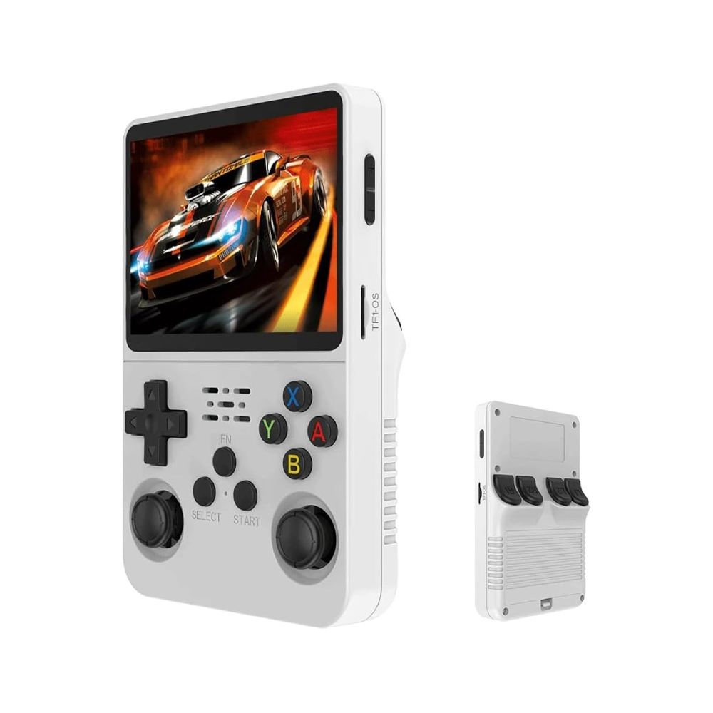 R36S R36S Handheld Video Game Console 3.5" IPS Screen 64GB Retro Linux System - White - Gaming - Lebanon