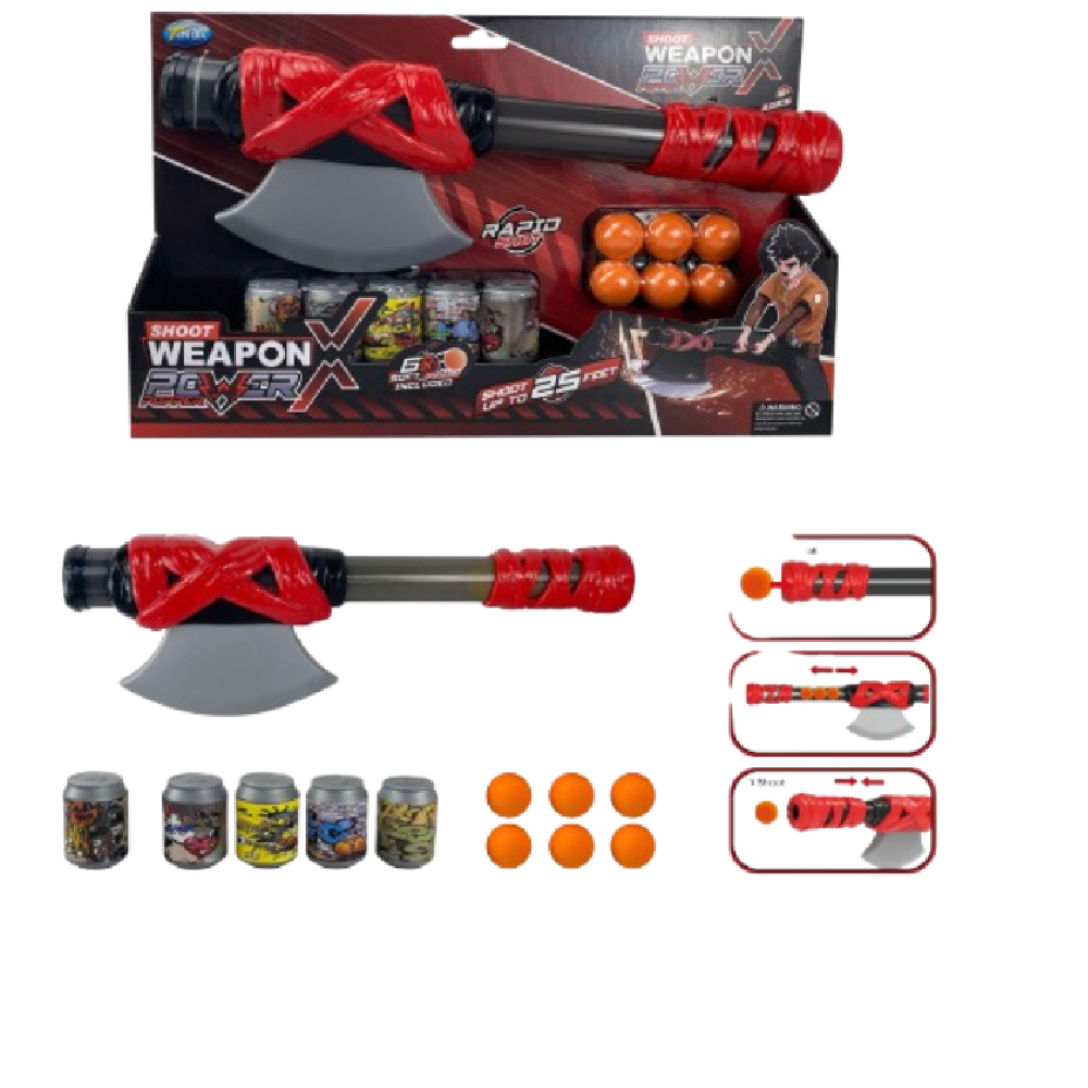 PowerX Shoot Weapon Toy Axe Set | 166A-3 - Toys & Games - Lebanon