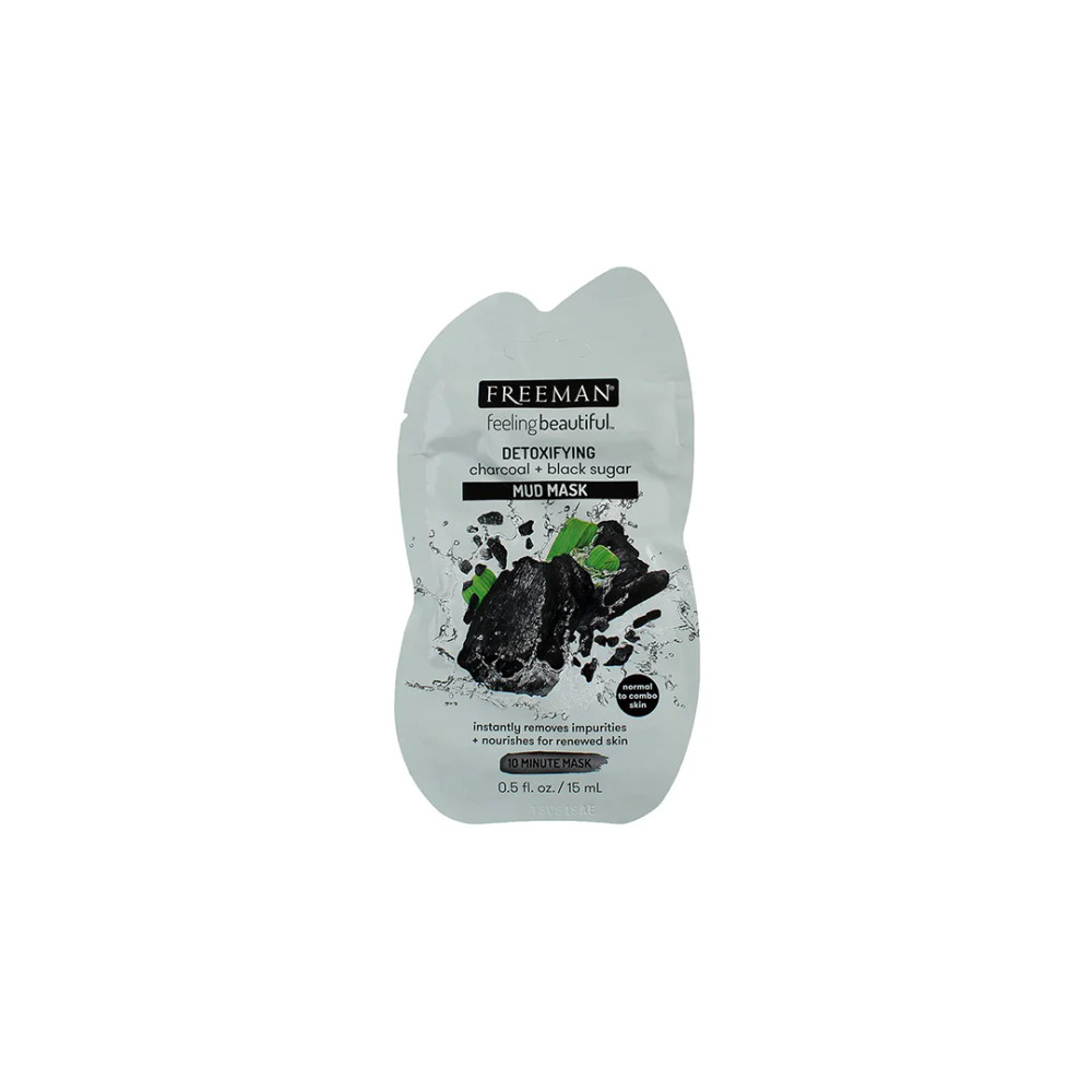 Freeman Freeman Detoxifying Charcoal & Black Sugar Mud Mask - 15 ml Sachet | 261818 - Beauty & Personal Care - Lebanon