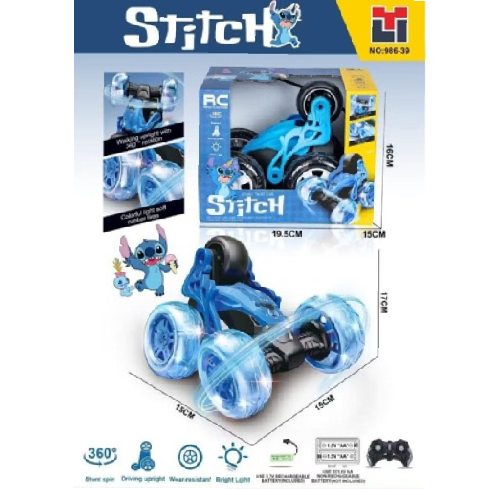 Stitch Double-Sided Stunt Remote Control Car | 986-39 - Toys & Games - Lebanon