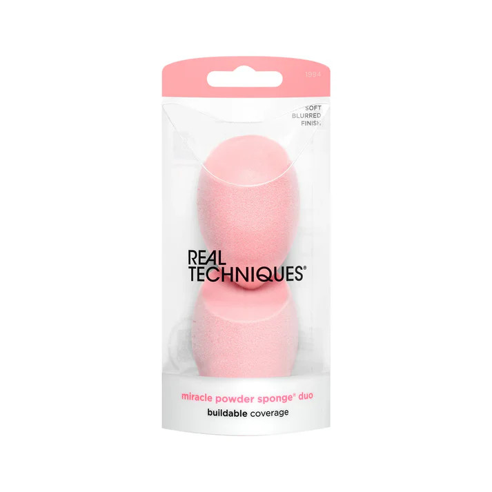 Real Techniques Real Techniques Miracle Powder Sponge Duo (2-Pack) | 261842 - Beauty & Personal Care - Lebanon