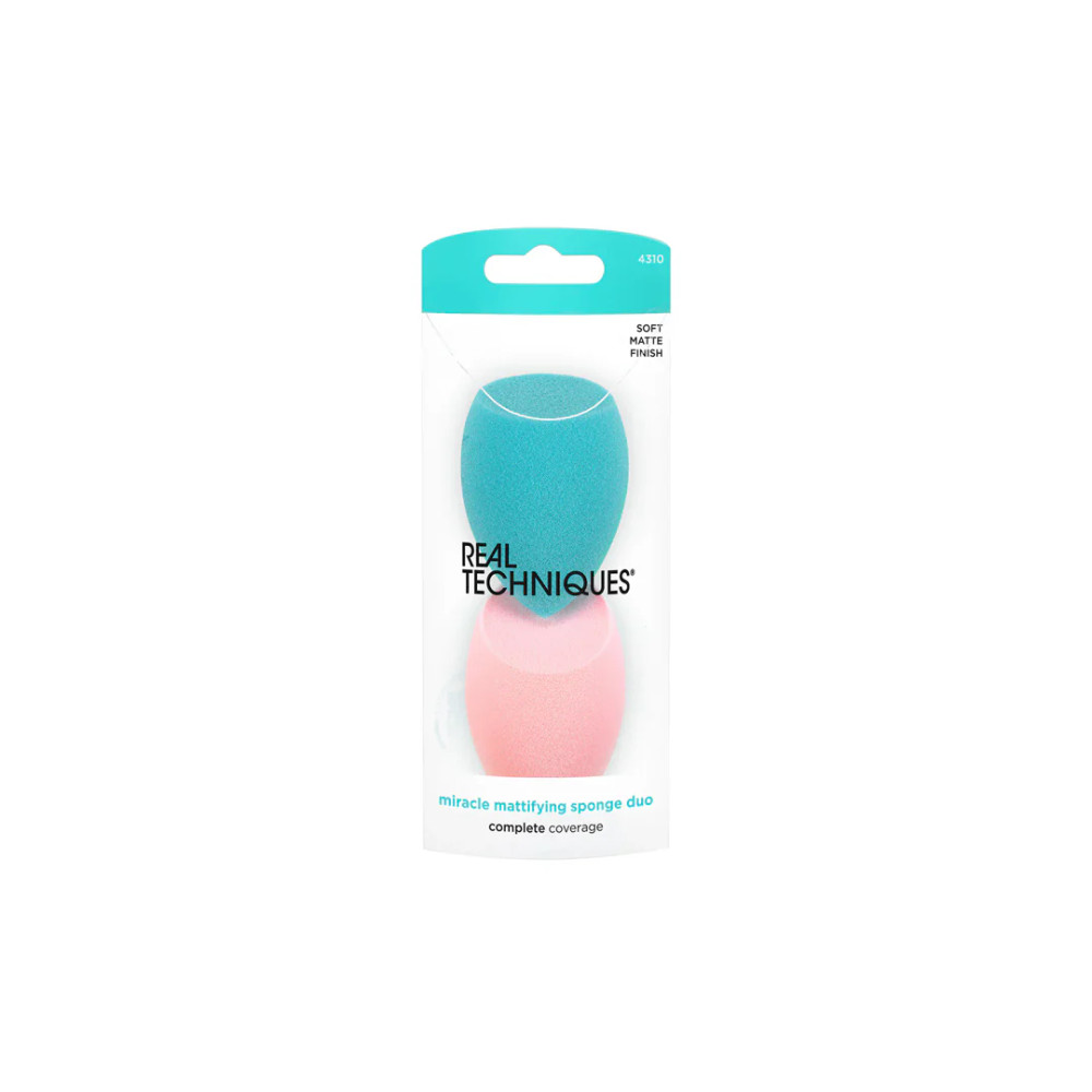 Real Techniques Real Techniques Miracle Mattifying Duo Sponge (2-Pack) | 278181 - Beauty & Personal Care - Lebanon